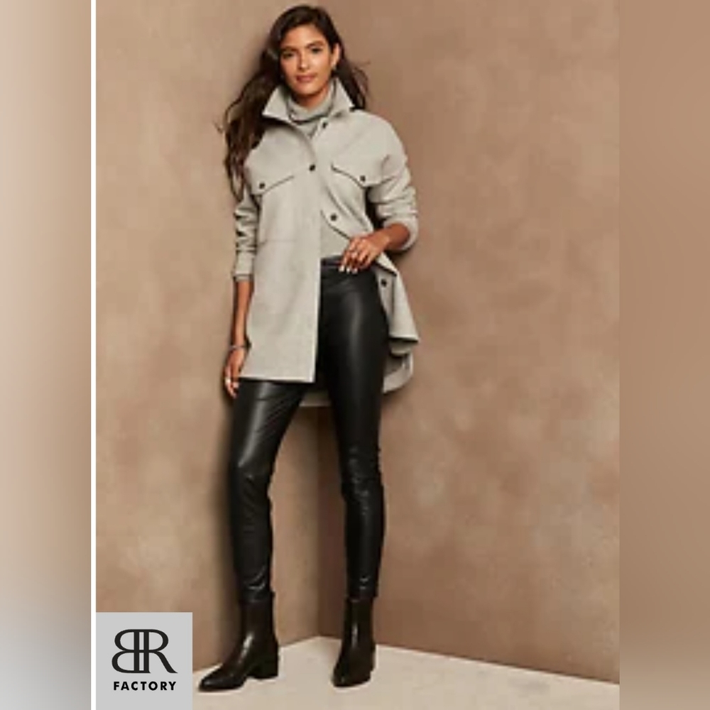 Banana Republic Petite High Rise Vegan Leather Leggings